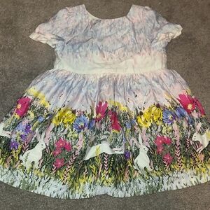 Bunny print Easter /Spring dress